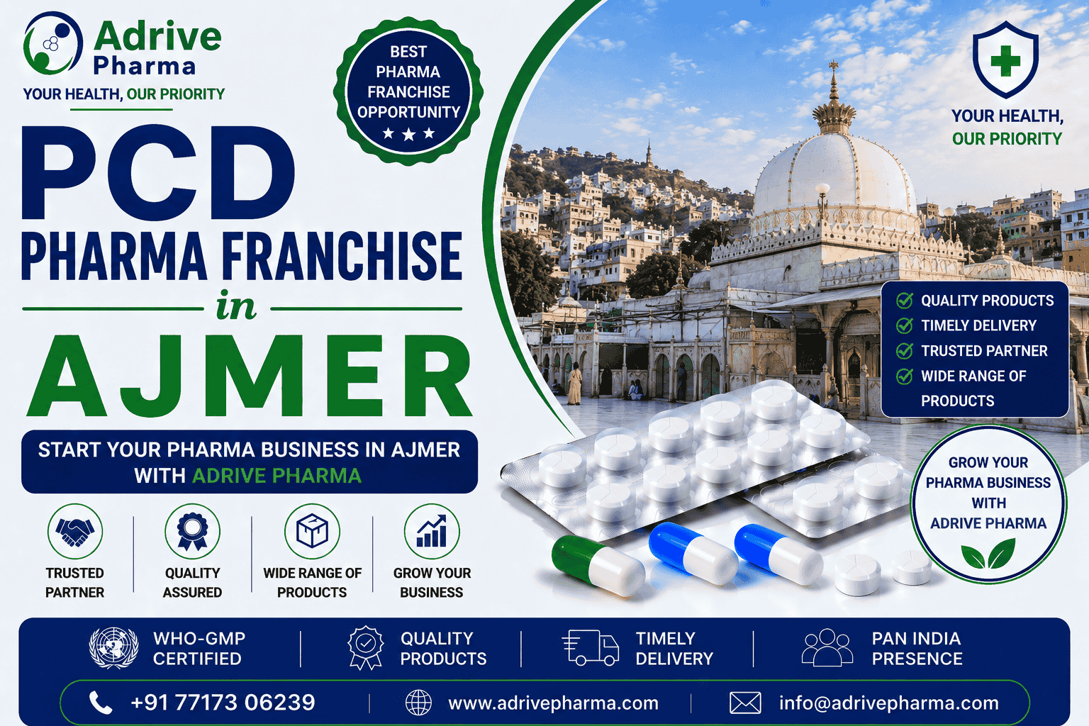 PCD Pharma Franchise in Ajmer – Adrive Pharma