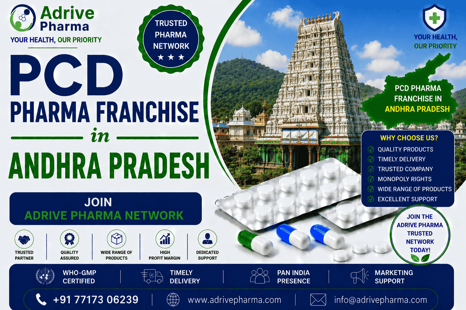PCD Pharma Franchise in Andhra Pradesh Join Adrive Pharma Network