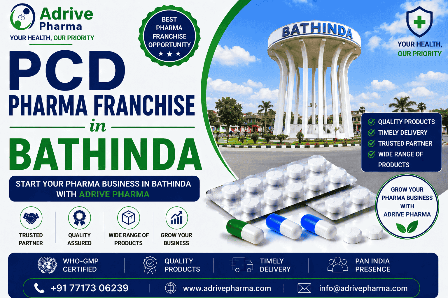 PCD Pharma Franchise in Bathinda – Adrive Pharma