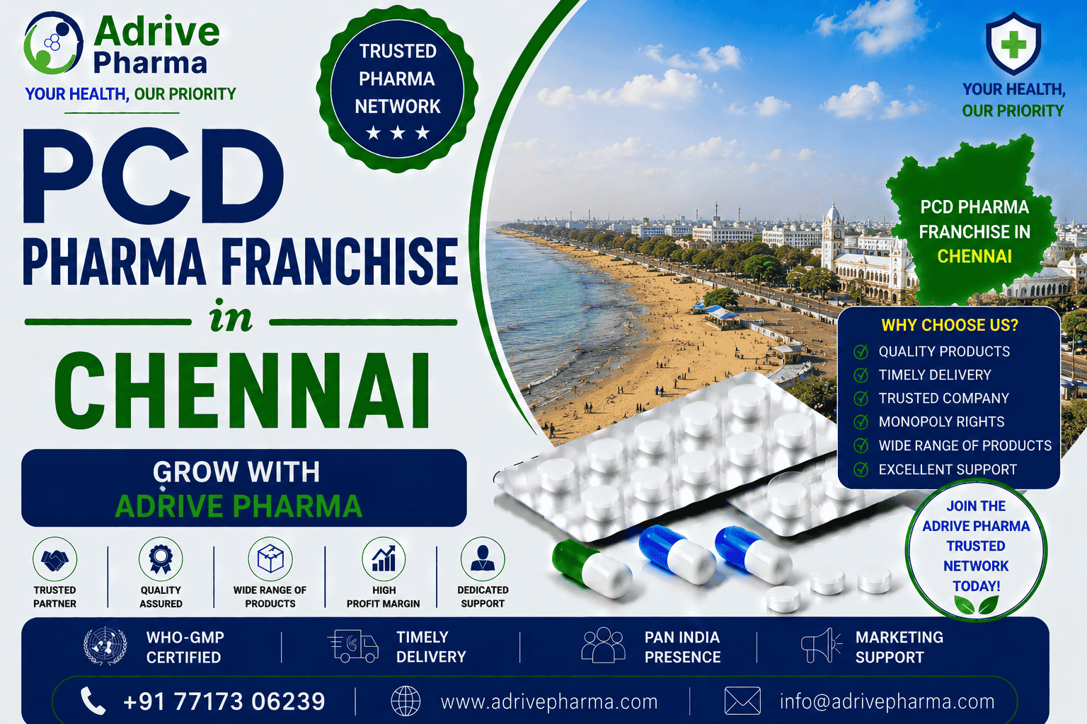 PCD Pharma Franchise in Chennai Grow with Adrive Pharma