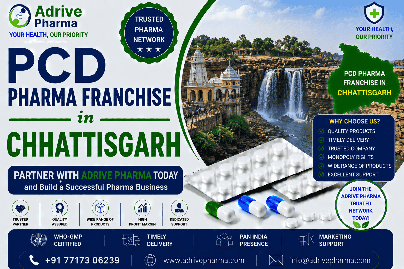 PCD Pharma Franchise in Chhattisgarh – Partner with Adrive Pharma Today