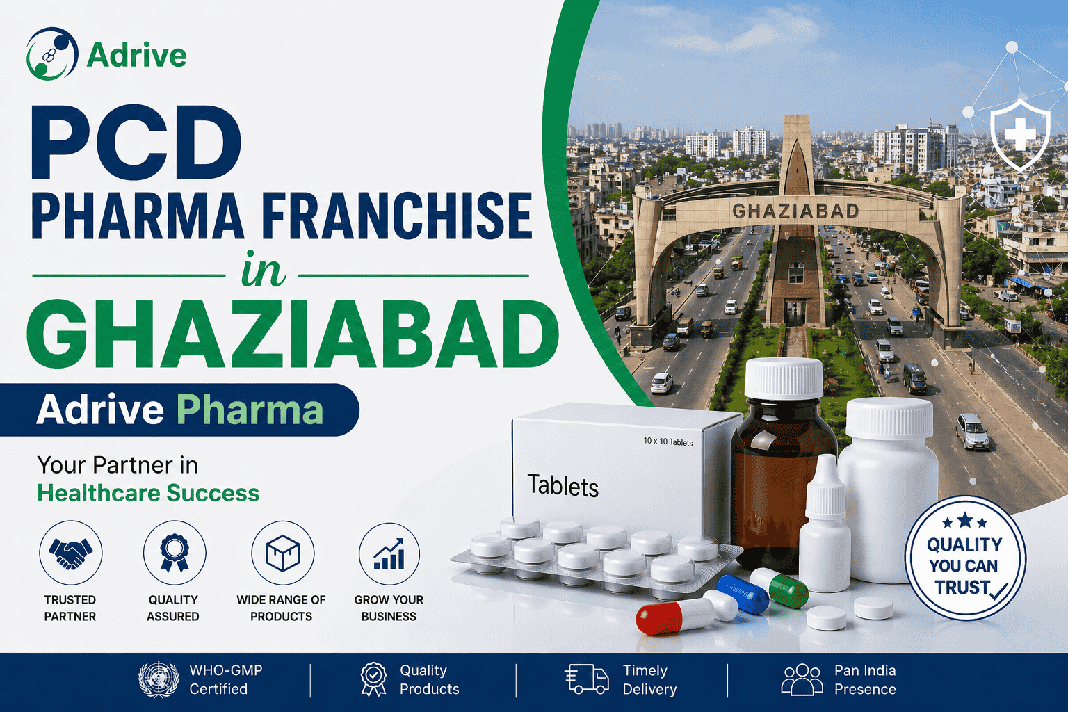 PCD Pharma Franchise in Ghaziabad – Adrive Pharma