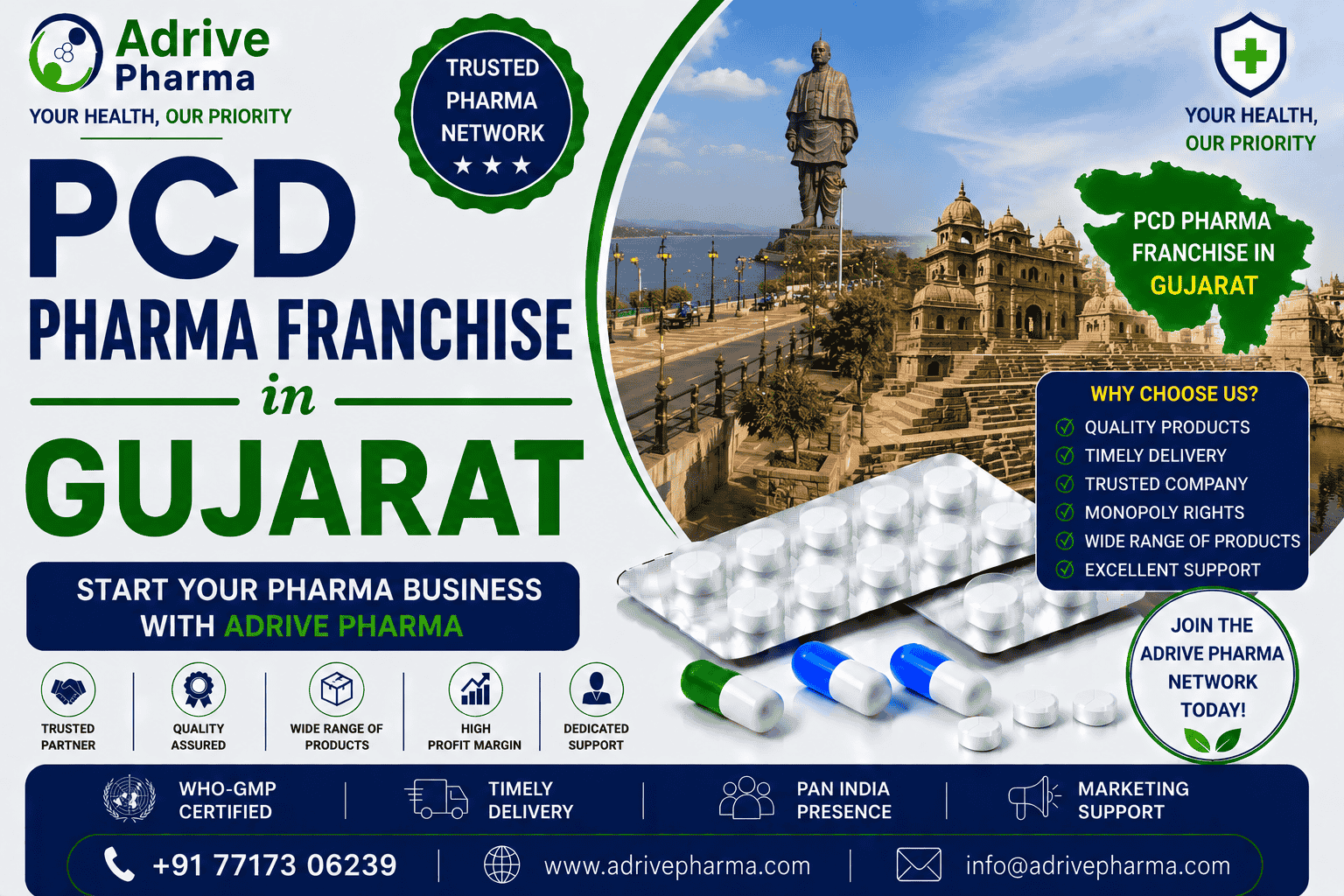 PCD Pharma Franchise in Gujarat Start Your Pharma Business with Adrive Pharma