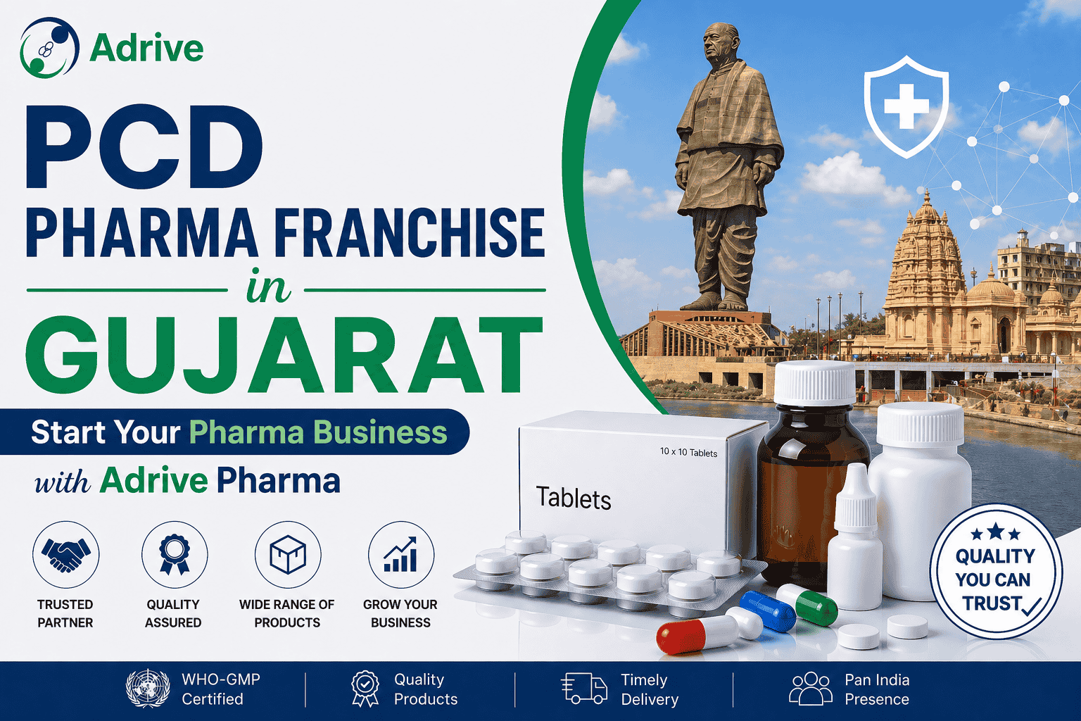 PCD Pharma Franchise in Gujarat Start Your Pharma Business with Adrive Pharma