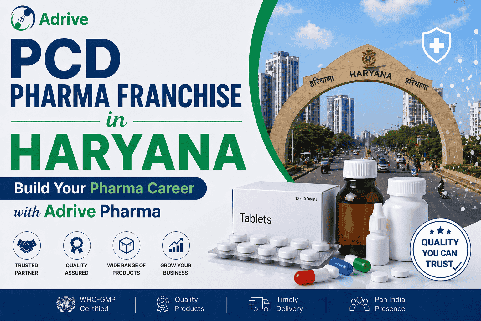 PCD Pharma Franchise in Haryana Build Your Pharma Career with Adrive Pharma
