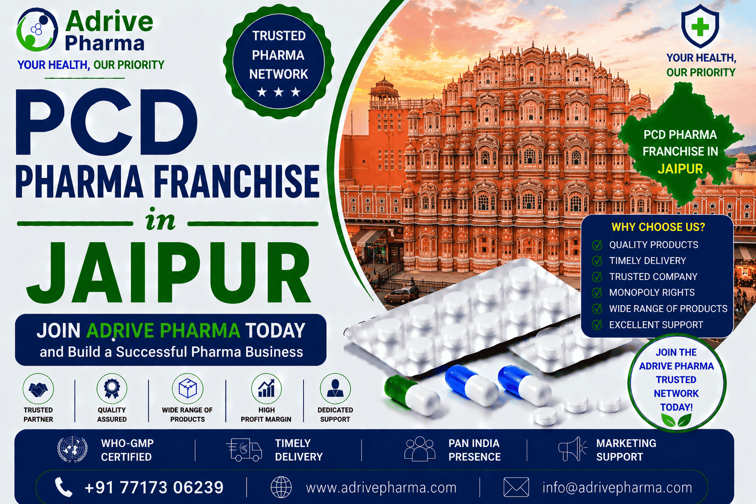 PCD Pharma Franchise in Jaipur – Join Adrive Pharma Today