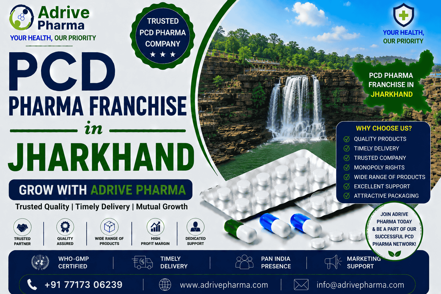 PCD Pharma Franchise in Jharkhand – Grow with Adrive Pharma
