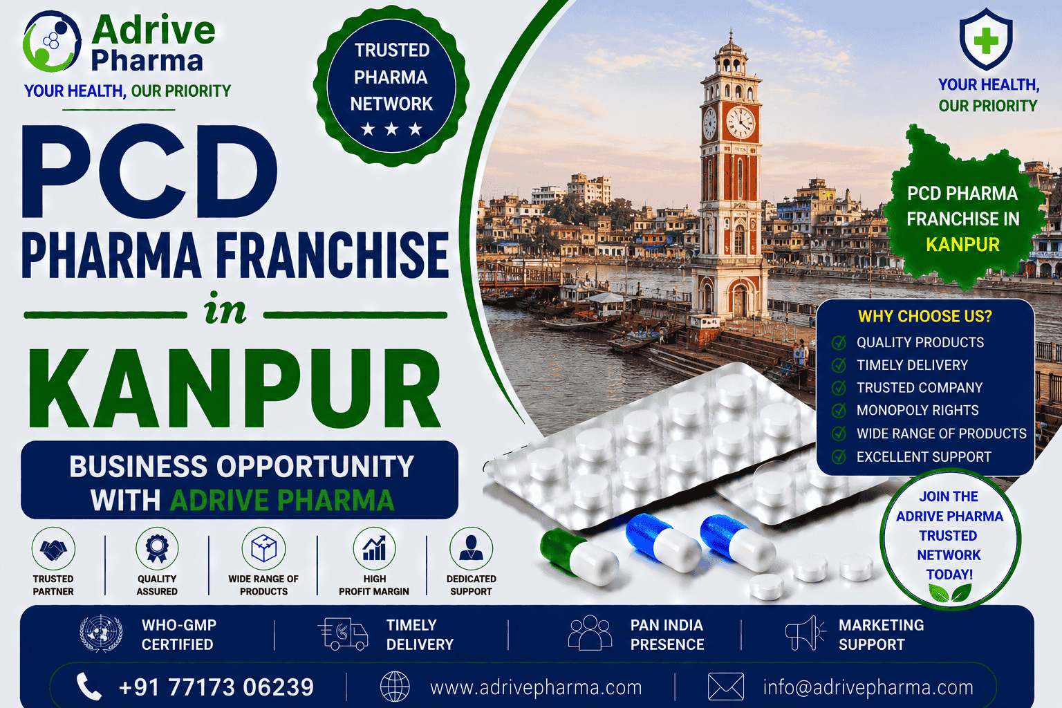 PCD Pharma Franchise in Kanpur – Business Opportunity with Adrive Pharma