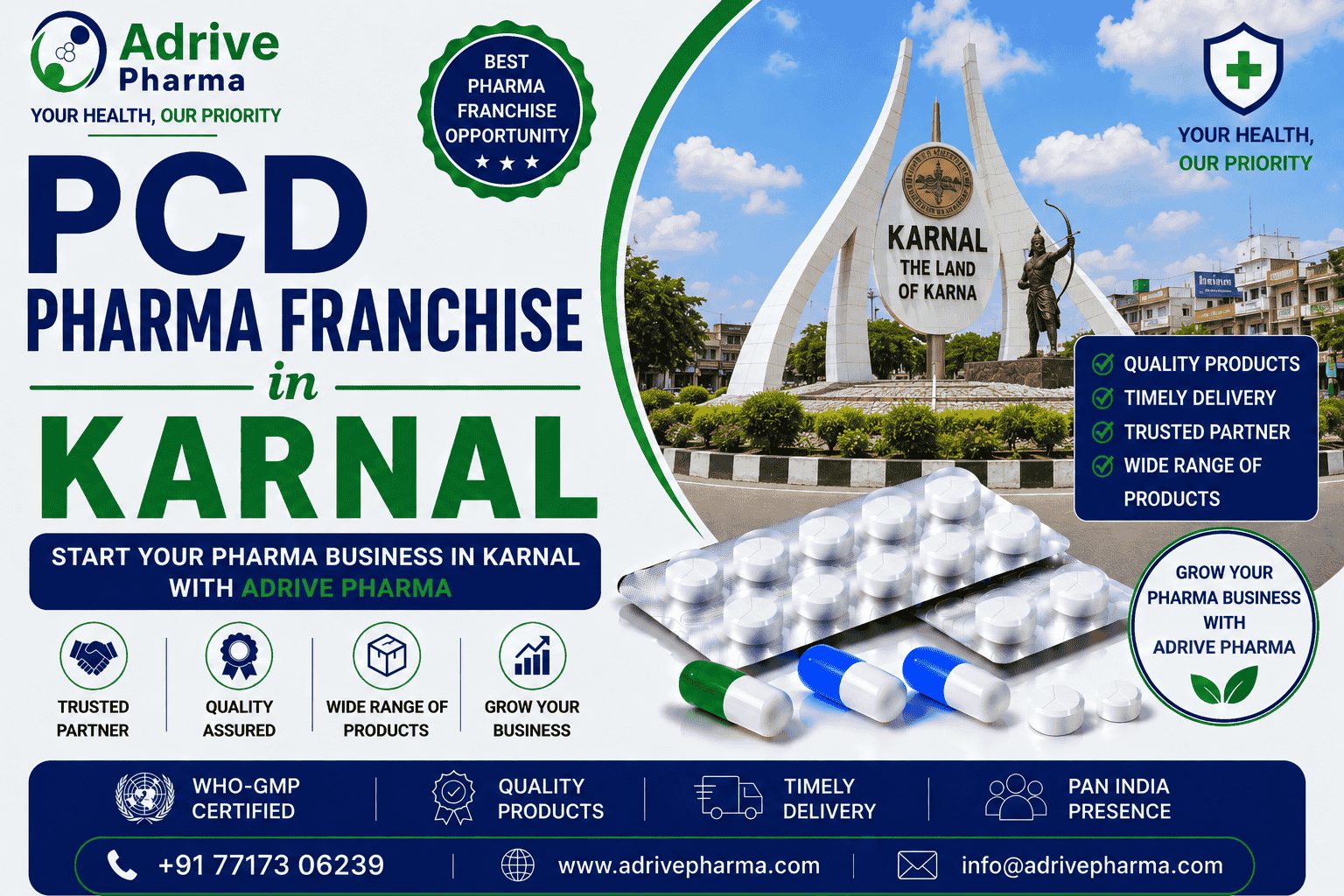 PCD Pharma Franchise in Karnal – Adrive Pharma