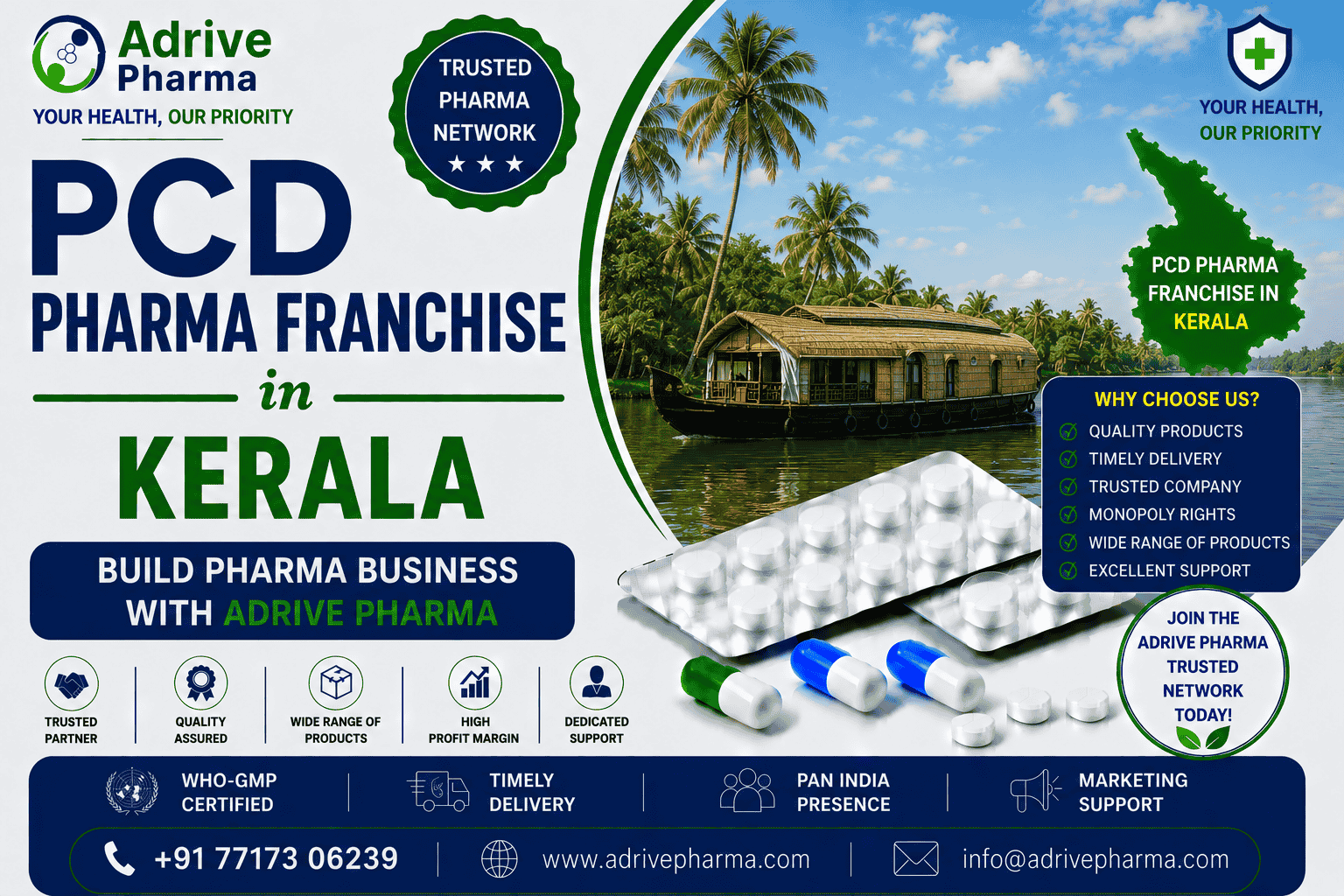 PCD Pharma Franchise in Kerala Build Pharma Business with Adrive Pharma