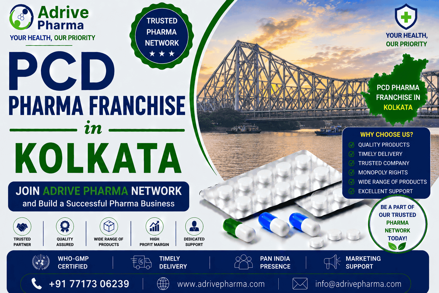 PCD Pharma Franchise in Kolkata Join Adrive Pharma Network