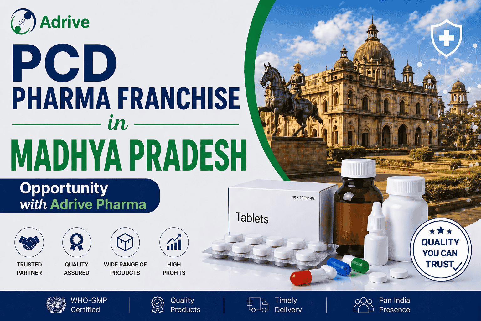 PCD Pharma Franchise in Madhya Pradesh Opportunity with Adrive Pharma