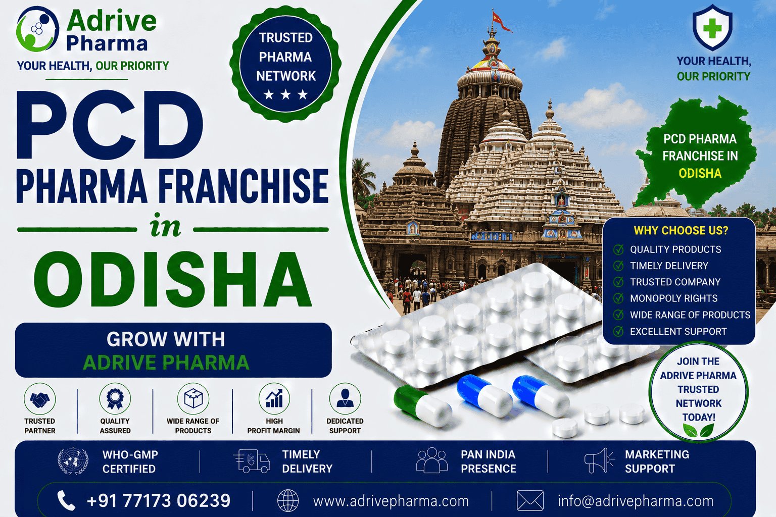 PCD Pharma Franchise in Odisha Grow with Adrive Pharma