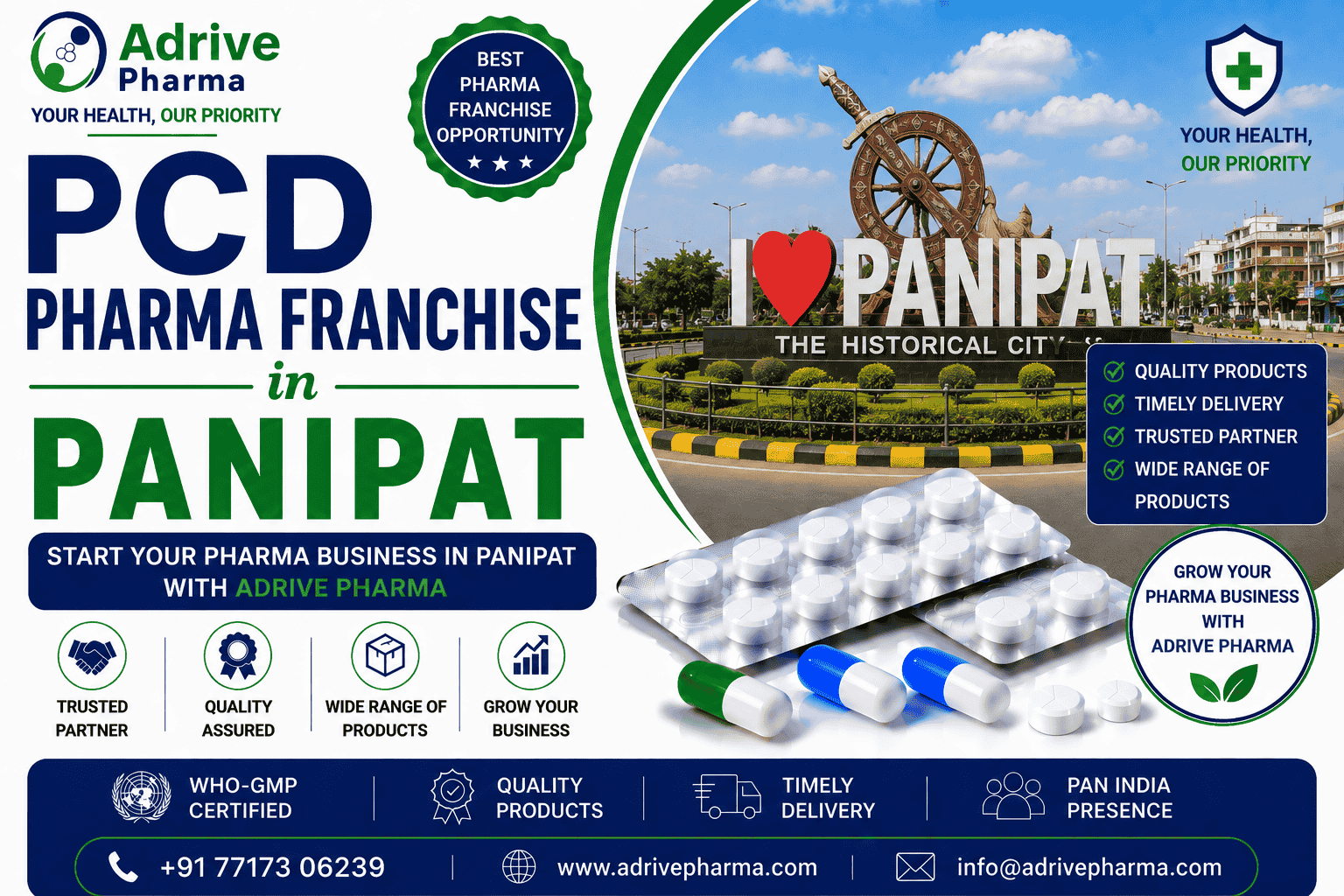 PCD Pharma Franchise in Panipat – Adrive Pharma