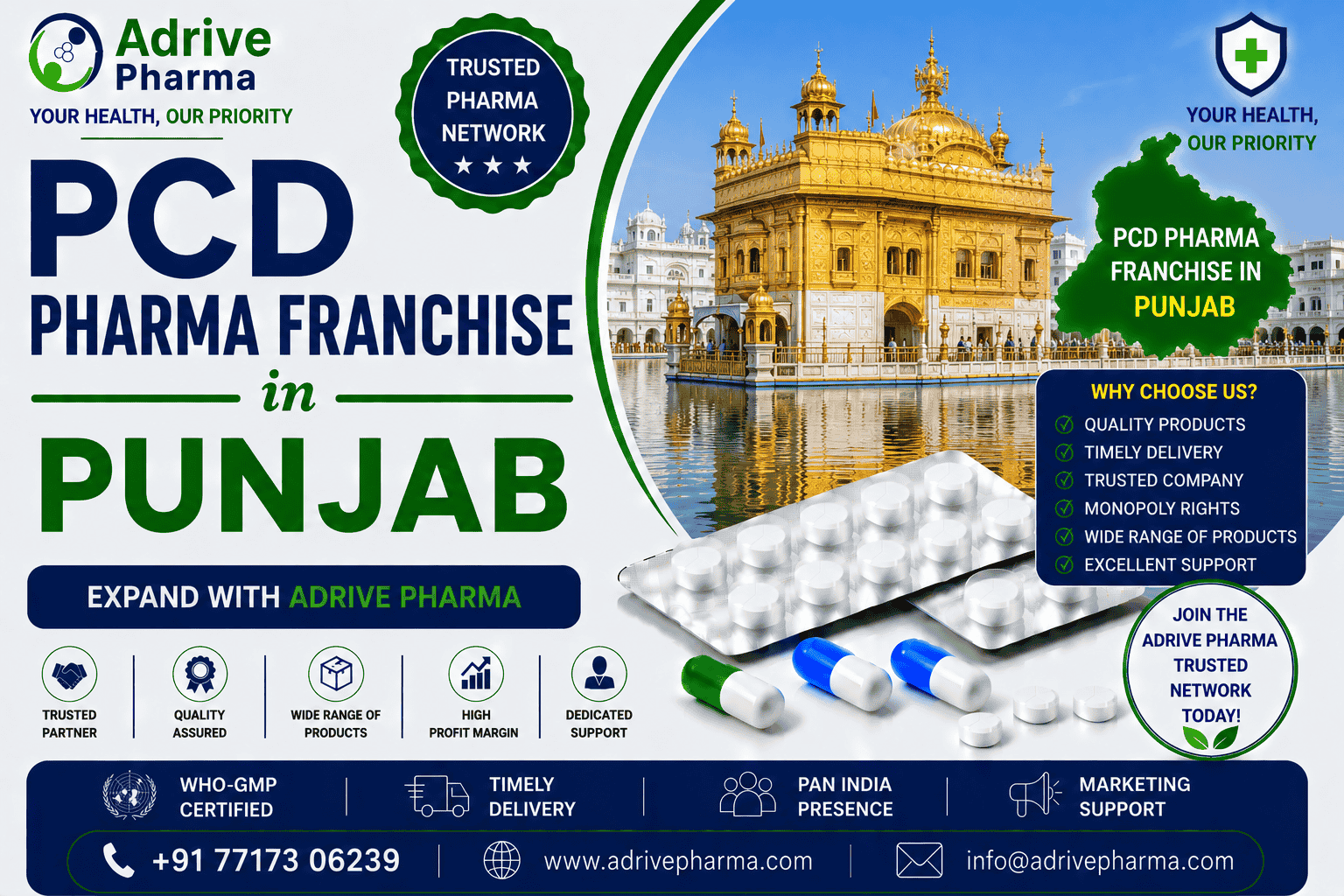 PCD Pharma Franchise in Punjab Expand with Adrive Pharma