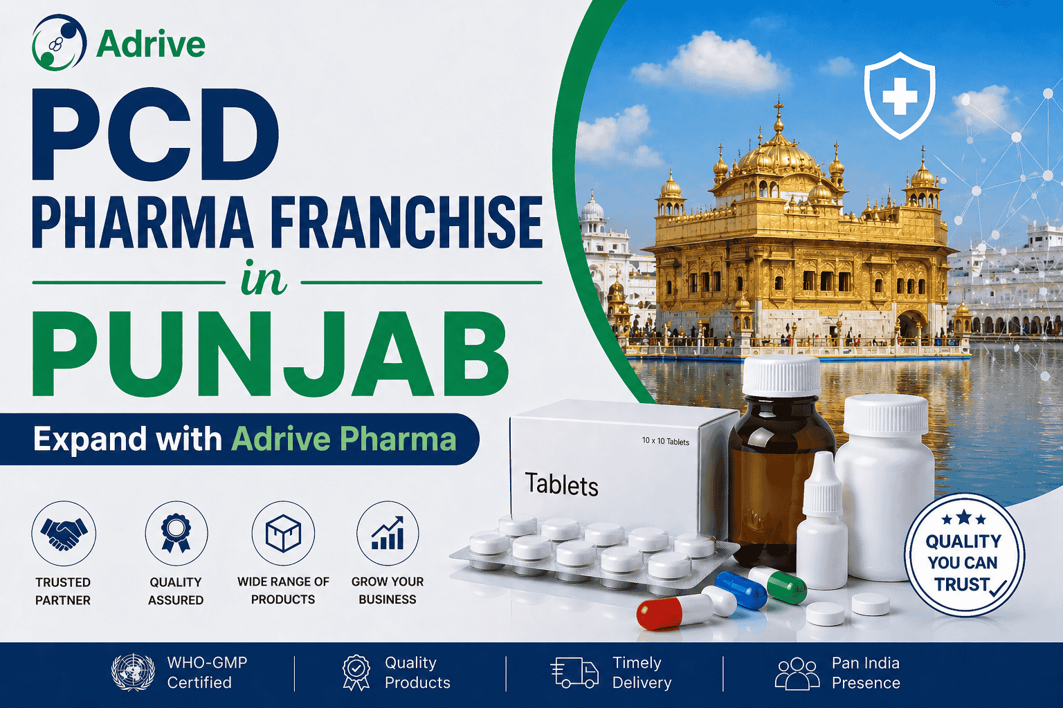 PCD Pharma Franchise in Punjab Expand with Adrive Pharma