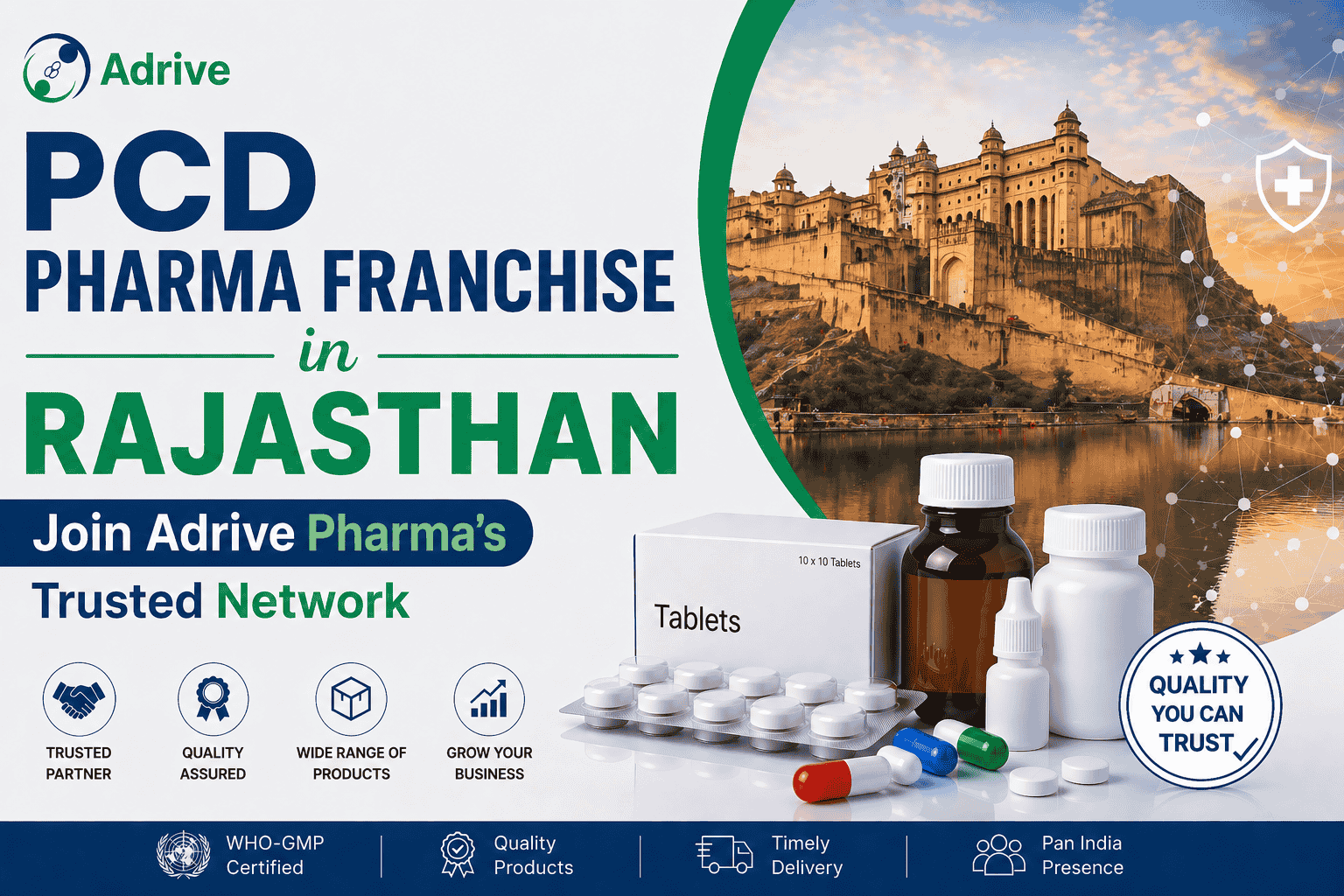 PCD Pharma Franchise in Rajasthan Join Adrive Pharma’s Trusted Network