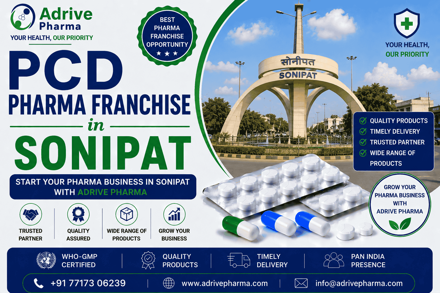 PCD Pharma Franchise in Sonipat – Adrive Pharma