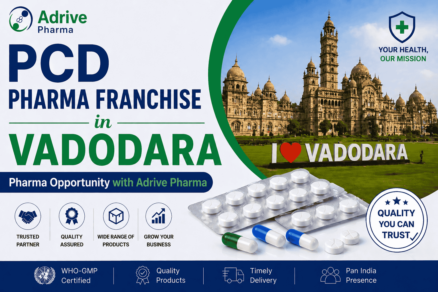 PCD Pharma Franchise in Vadodara – Pharma Opportunity with Adrive Pharma